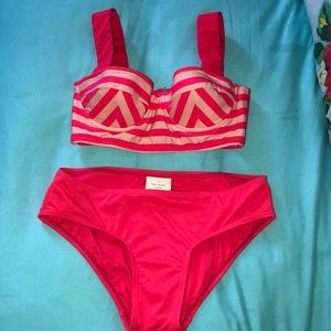SOLD Kate Spade Georgica Beach Stripes 2pc Bikini
